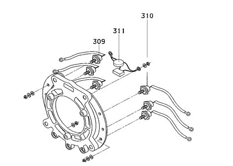 963821170 Rotating diode(inverse) for Marelli alternator