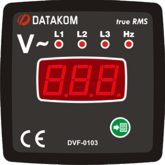 Datakom DVF 0103 72x72 DIGITAL VOLTMETER AND FREQUENCYMETER