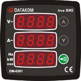 Datakom DM 0301 72x72 SINGLE-PHASE DIGITAL MULTIMETER