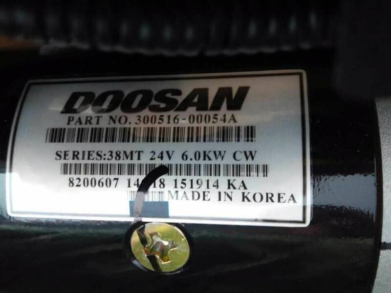 DOOSAN STARTER 65.26201-7049A FOR DE12T P126TI-1  P126TI  P126TI-Ⅱ