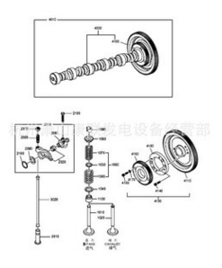 DOOSAN CAMSHAFT ASSY 65.04401-6002A FOR P180LE