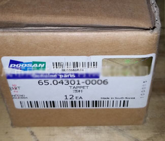 DOOSAN TAPPET 65.04301-0006 FOR DE12T  P126TI-1 P126TI P126TI-Ⅱ